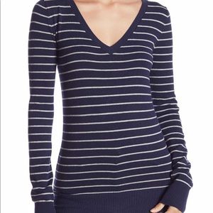 Abound Long-Sleeve V-Neck Striped Sweater